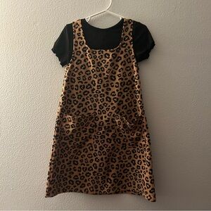 Derek Heart Animal Print Dress with Black Top